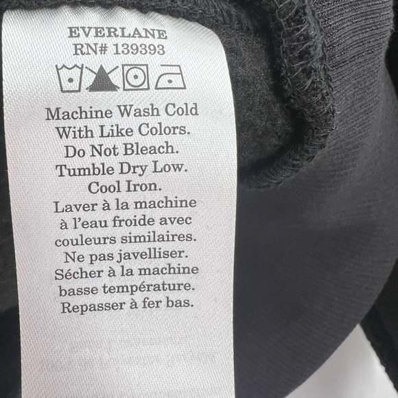 Everlane Black Sweatshirt ReNew Fleece Teddy Sherpa Warm Oversized Crew XS New - Picture 7 of 9